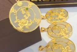 足金999镶嵌精选和田玉