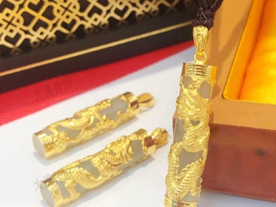 足金999镶嵌精选优质和田玉