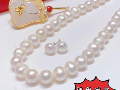 天然淡水珍珠，古法S925银镶嵌天然和田玉